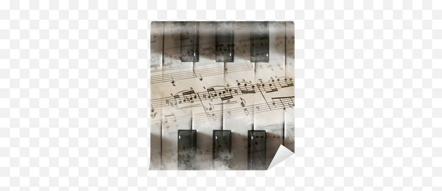 Piano Teclas Partitura Notas Musicales Wall Mural U2022 Pixers - We Live To Change Piano Emoji,Notas Musicales Png