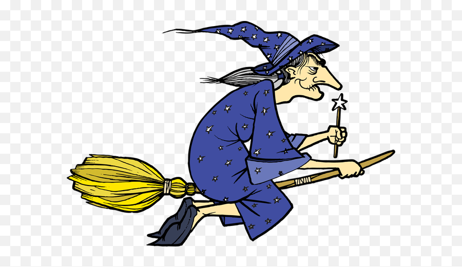 Witch Clipart Blue - Witch On Broom Emoji,Witch Clipart