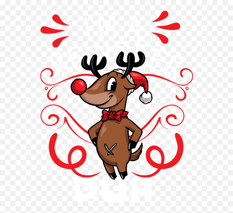 Iu0027m A Reindeer - Cartoon Clipart Full Size Clipart Emoji,Reindeer Clipart Free