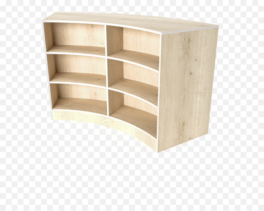 Kio Curved Stationary Bookcase - Mien Company Emoji,Bookcase Png