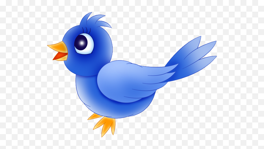 Cartoon Blue Bird Clipart - Baby Bird Cartoon Clipart Emoji,Bird Clipart