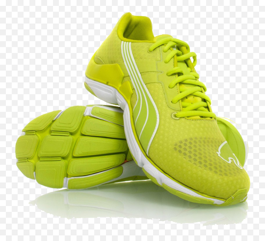 Green Running Shoes Png Transparent - Shoe Images Png Hd Emoji,Shoes Png