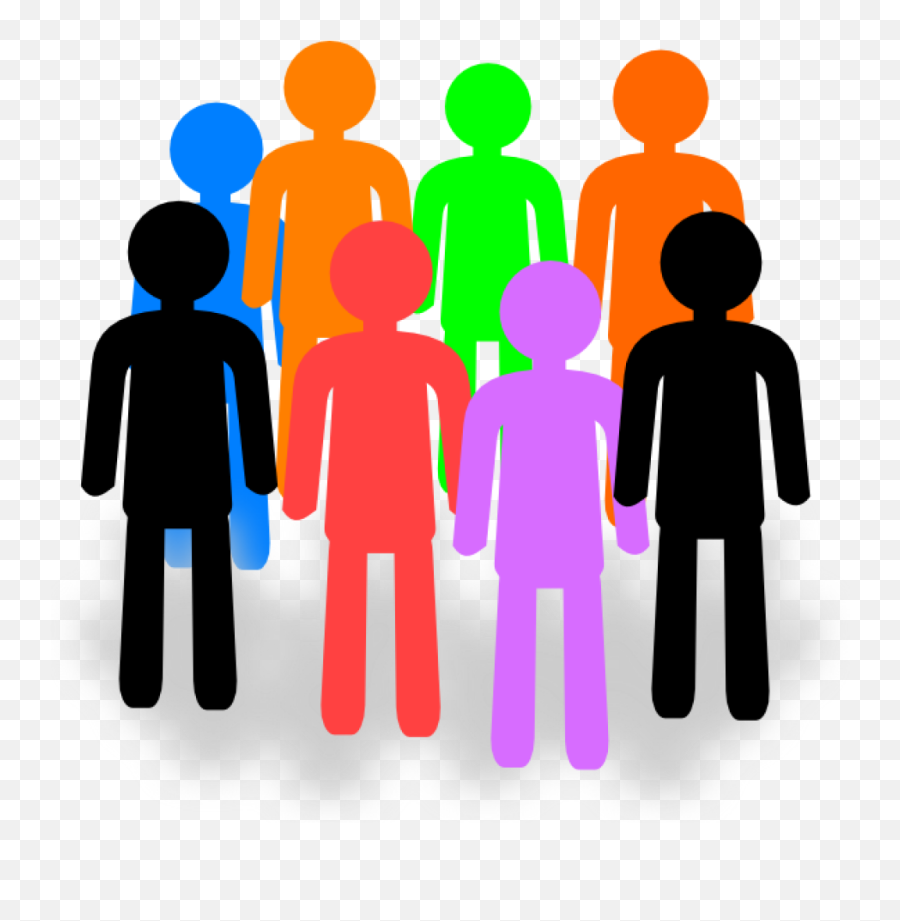 Human Clipart Large Group Human Large Group Transparent - Group Of People Clipart Emoji,Human Clipart