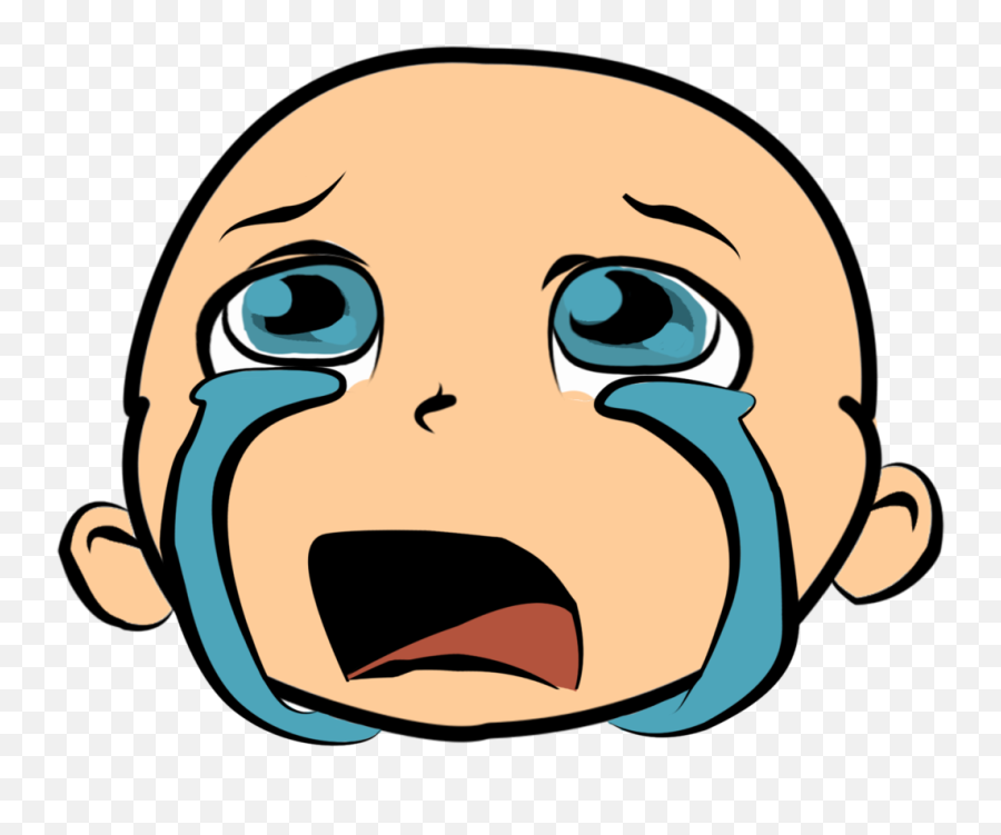 Baby Crying Clip - Baby Face Crying Cartoon No Background Emoji,Crying Clipart