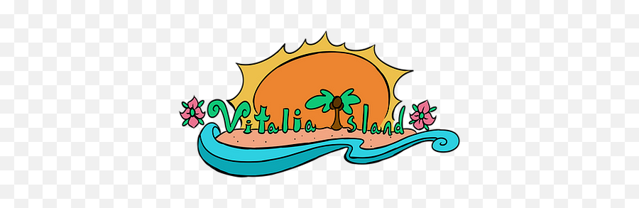Vitalia Island - Language Emoji,Island Logo