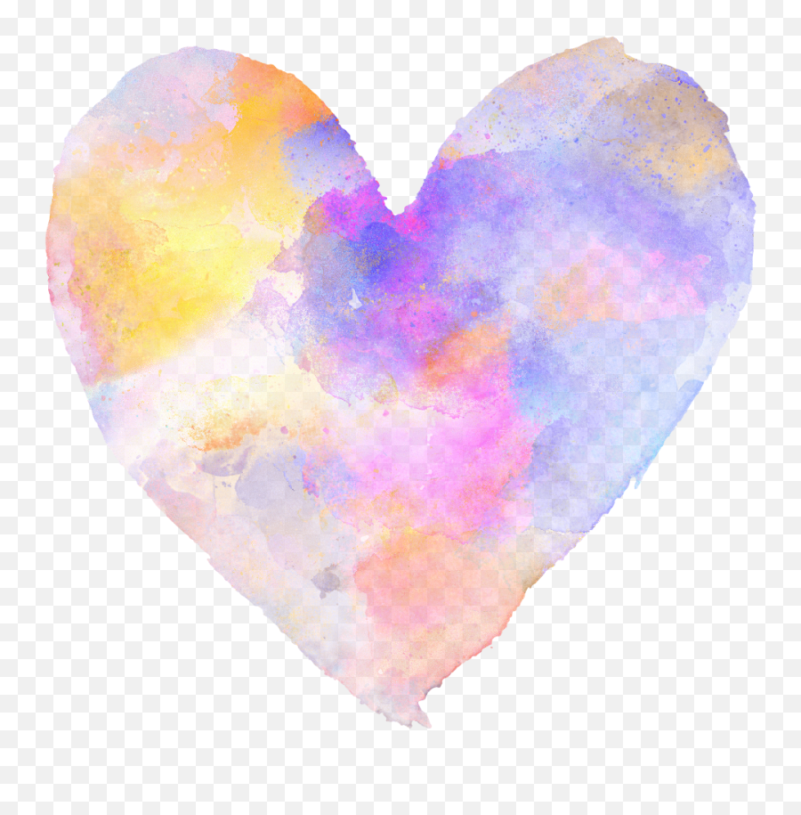 Freetoedit - Watercolor Hearts With Transparent Background Emoji,Watercolor Heart Png
