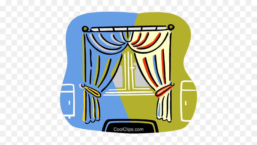 Curtains Royalty Free Vector Clip Art Illustration - Vc015797 Vertical Emoji,Curtains Clipart