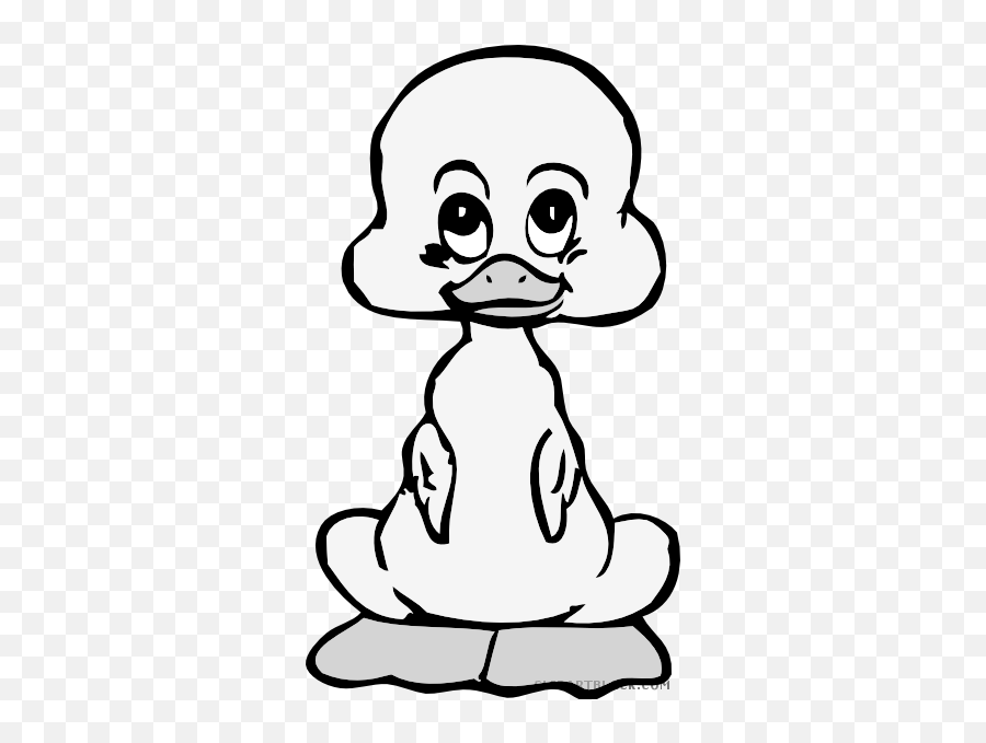 Baby Duck Animal Free Black White Emoji,Ornament Clipart Black And White