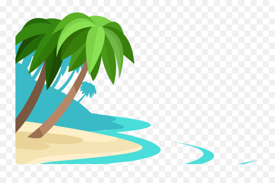 Cropped - Cartoon Beach Png Emoji,Beach Png