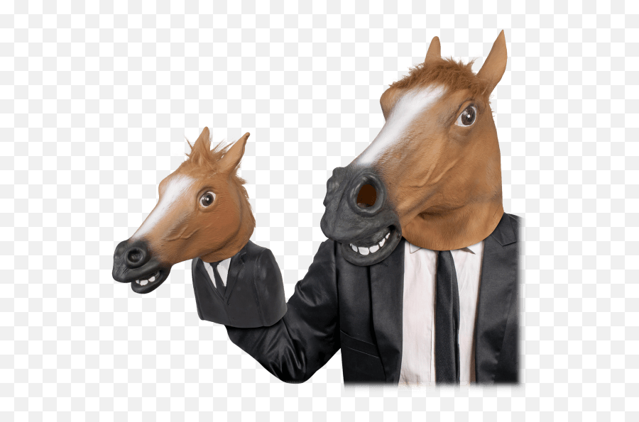 Creepy Horse Man Hand Puppet Emoji,Horse Mask Png