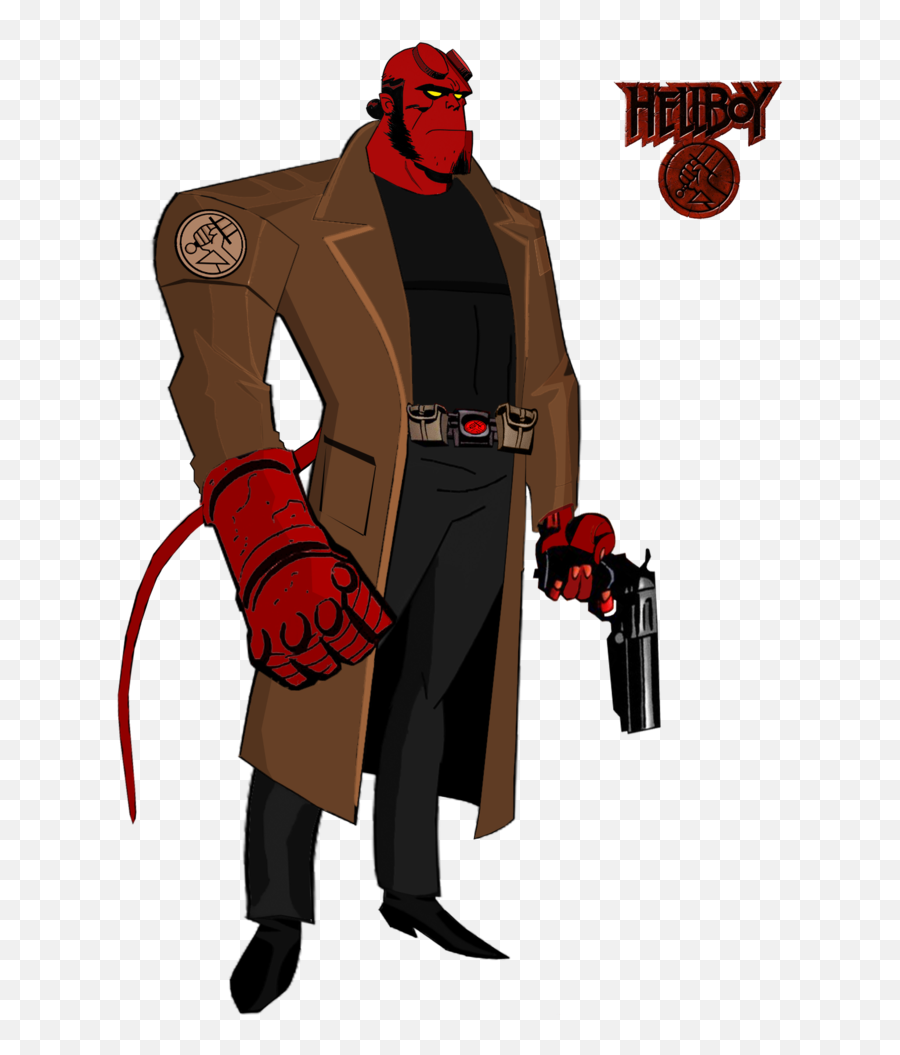 Hellboy Justice League Bruce Timm - Hellboy Transparent Emoji,Justice League Transparent