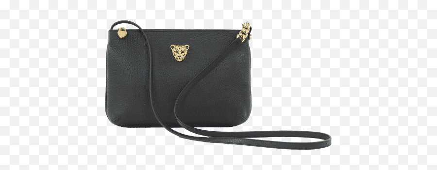 Star 20 Black Leather Crossbody Bag With Gold Logo Emoji,Purse Logo