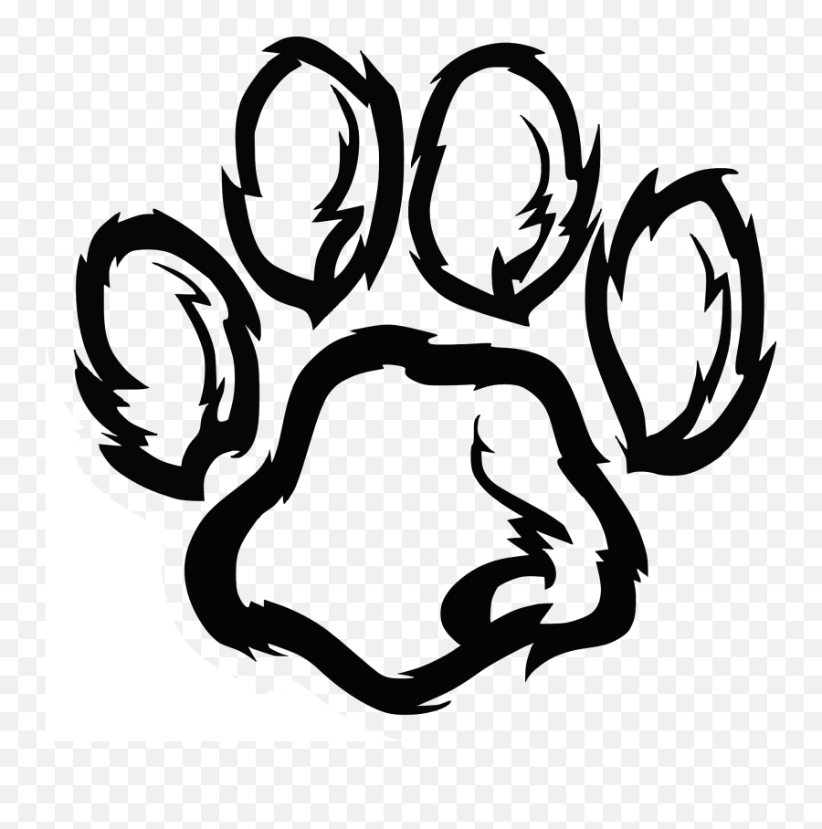 Wildcat Paw Plain Clip Art At Clker - Wildcat Paw Print Clip Art Emoji,Paw Clipart