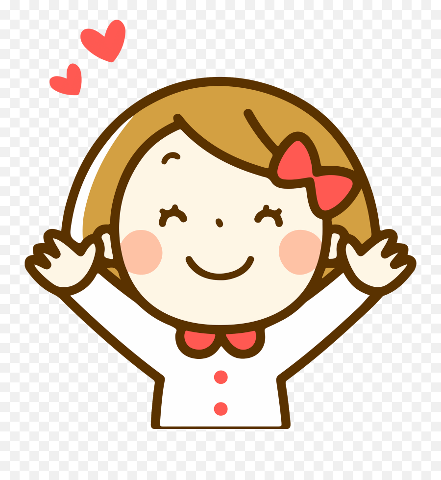 Girl Is Expressing Joy Clipart - Joy Clipart Emoji,Joy Clipart