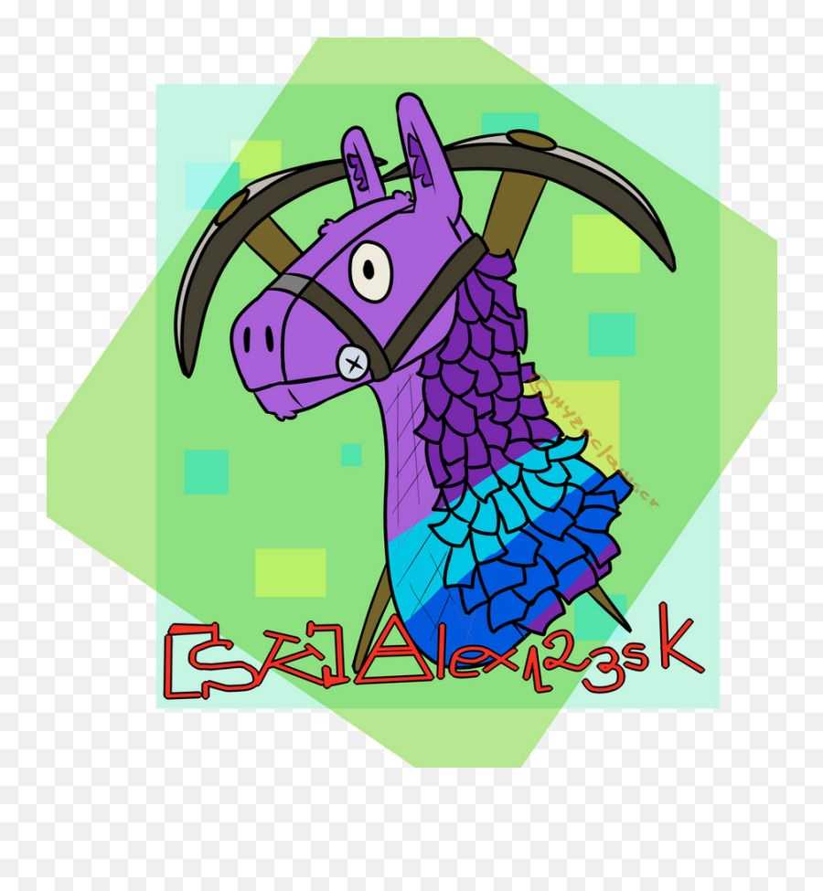 Fortnite Llama Png Free Download Png Arts - Mythical Creature Emoji,Llama Png
