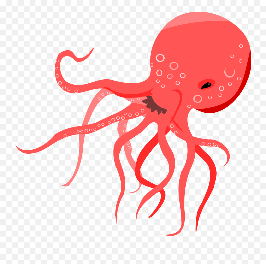 Clipart Red Octopus - Cartoon Octopus Png Emoji,Octopus Clipart