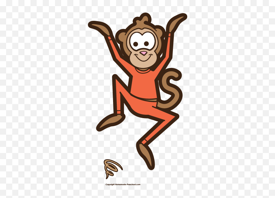 Free Monkey Clipart 2 - Clipartix Transparent Jumping Monkey Clipart Emoji,Monkey Clipart Black And White
