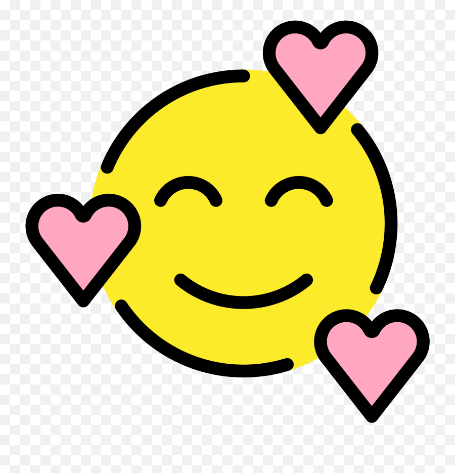 Smiling Face With Hearts Emoji Clipart - Smile,Emoji Clipart