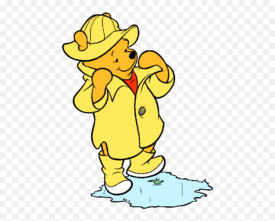 Winnie The Pooh Rain Clipart - Clip Art Bay Winnie Pooh Con Impermeable Emoji,Rain Clipart