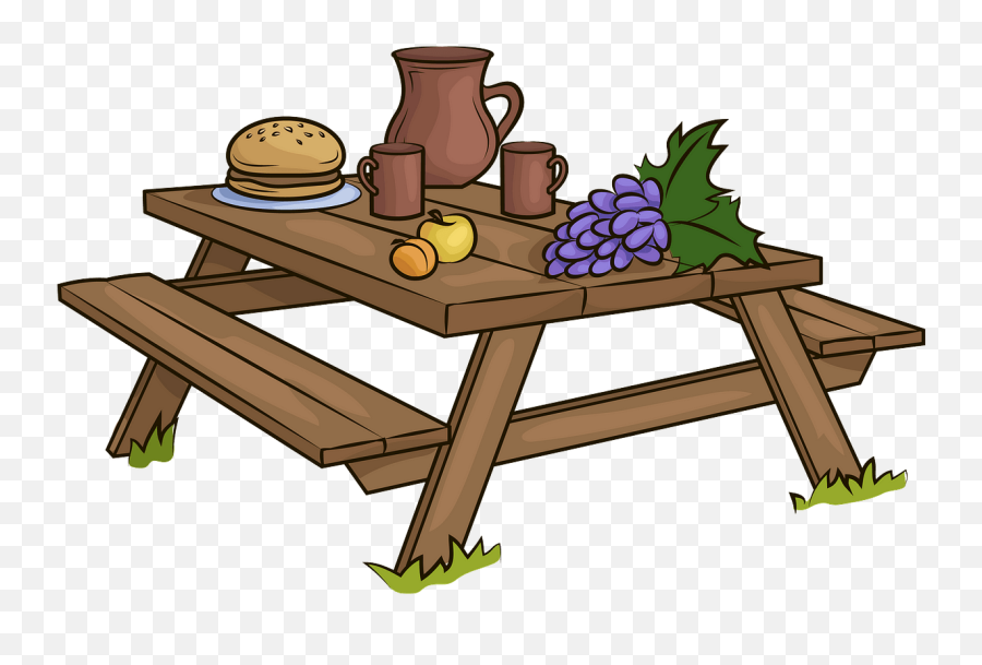 Picnic Table Clipart Free Download Transparent Png Creazilla - Picnic Table Clipart Emoji,Table Clipart