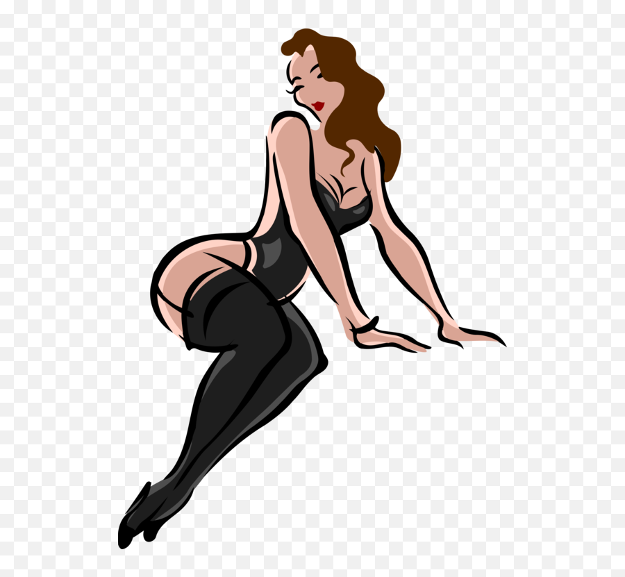 Thighshoegirl Png Clipart - Royalty Free Svg Png Sexy Lady Cartoon Png Emoji,Black Woman Clipart