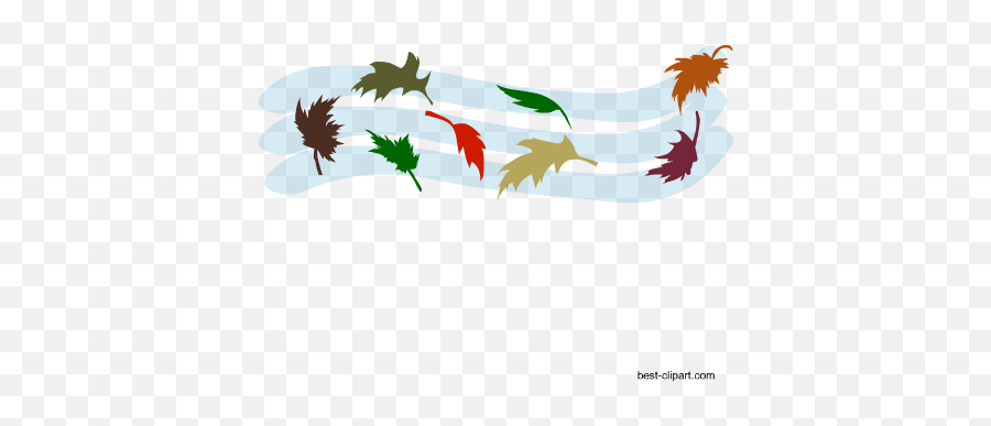 Download Fall Leaves Flying In Air - Horizontal Emoji,Wind Clipart