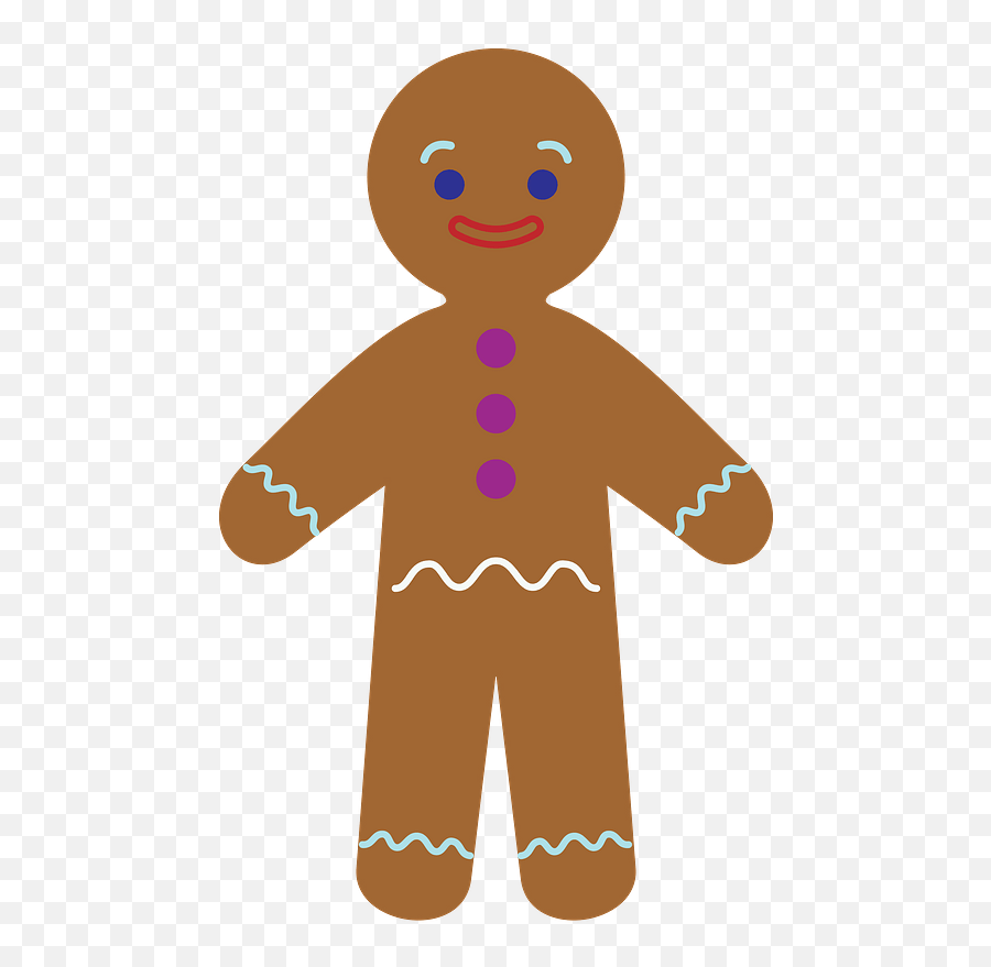 Gingerbread Man Clipart - Gingerbread Man Clipart Emoji,Gingerbread Man Png
