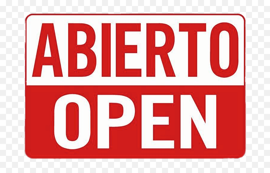 Abierto Open Double Sign Transparent - Abierto Open Emoji,Open Png