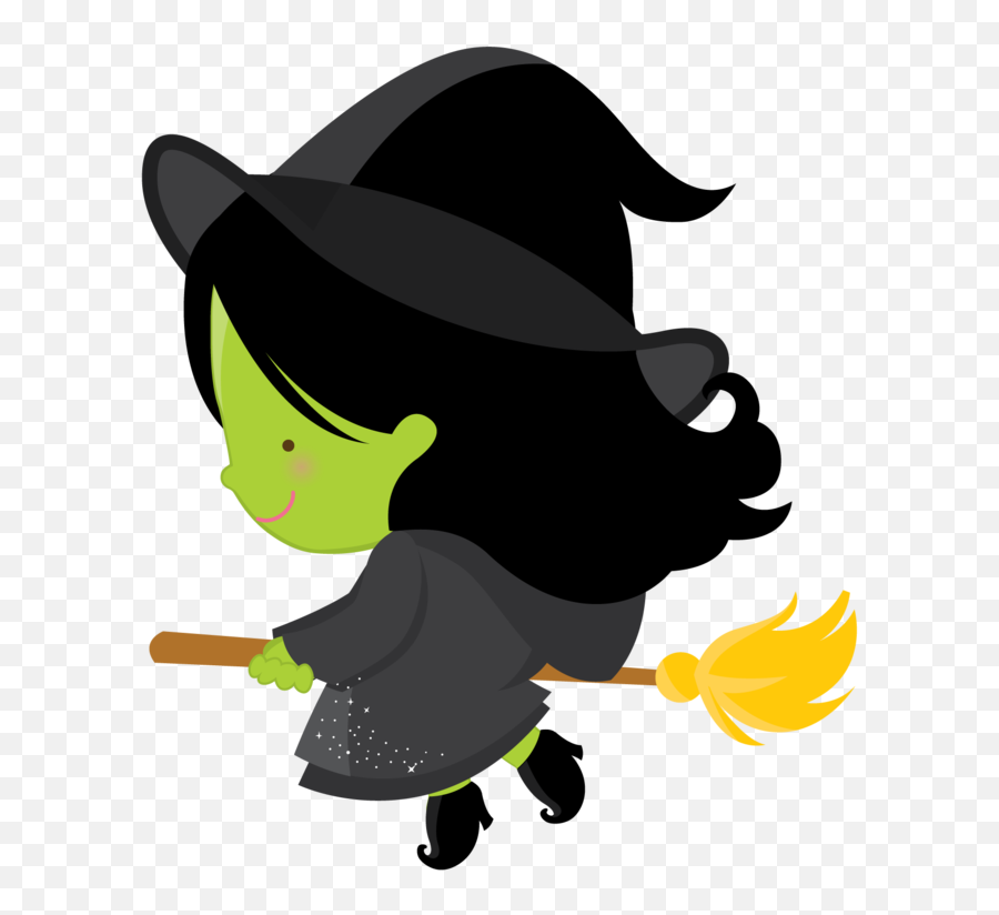O Mágico De Oz - Clipart Cute Halloween Witch Emoji,Witch Clipart