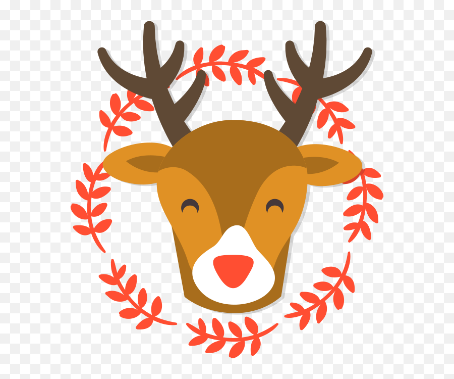 Rudolph Santa Claus Reindeer Christmas - Smiling Reindeer Emoji,Reindeer Clipart Free