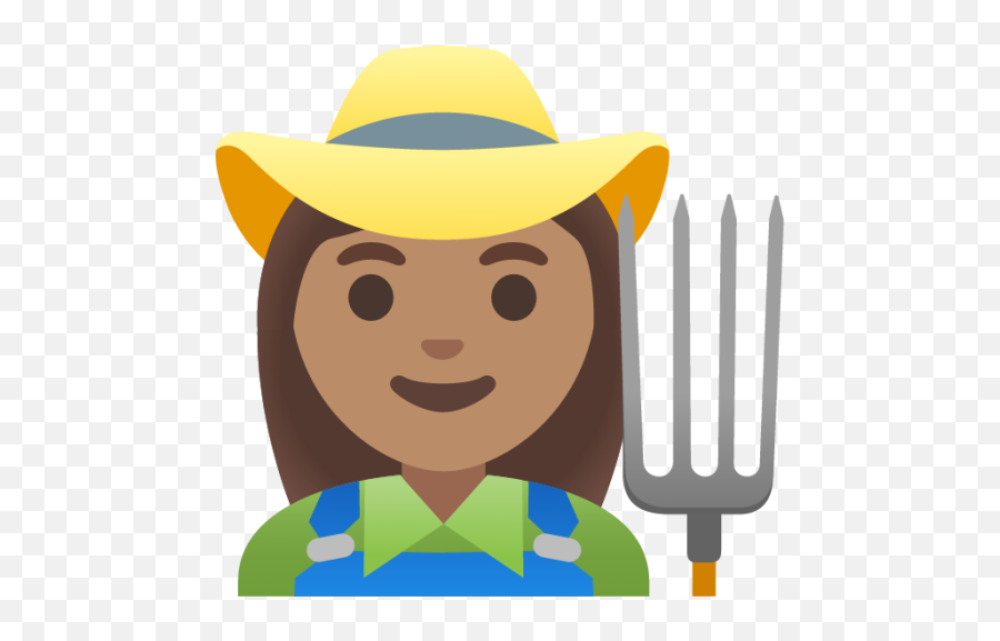 Woman Farmer Medium Skin Tone Emoji - Download For Free,Cowboy Emoji Transparent