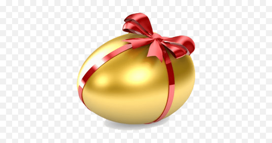 Gold Easter Egg With Ribbon Transparent Png - Stickpng Emoji,Gold Ribbon Transparent Background