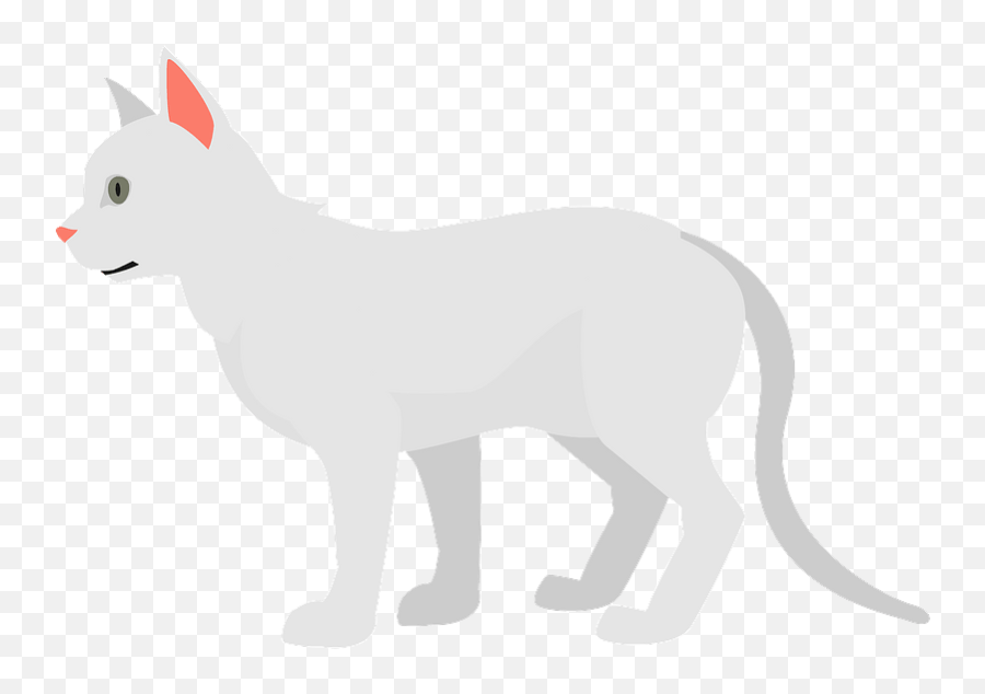 White Cat Clipart Free Download Transparent Png Creazilla - Cat Emoji,Cat Clipart Black And White