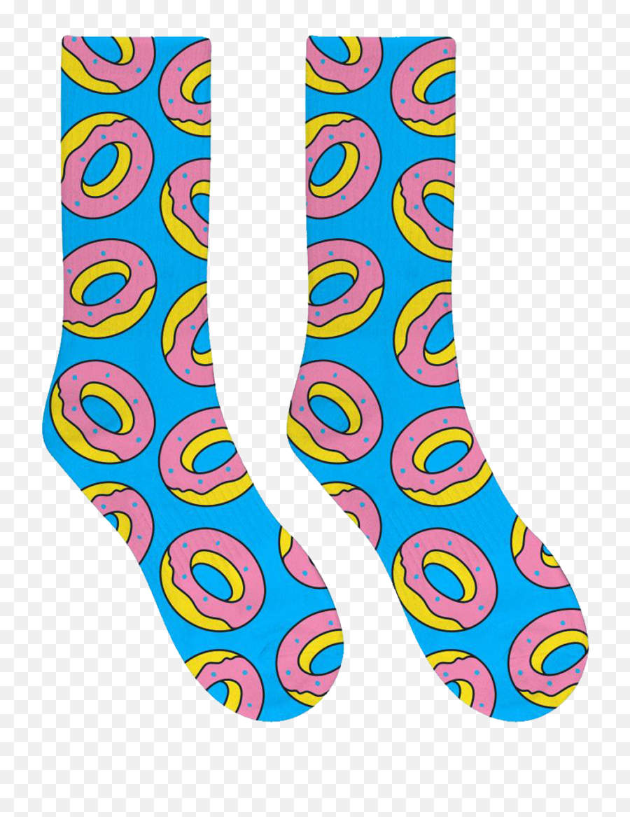Allover Donut Socks - Blue Emoji,Nba Logo Socks