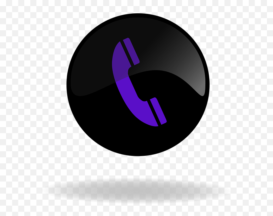 Free Image On Pixabay - Call Call Button Black And Purple Dot Emoji,Call Logo