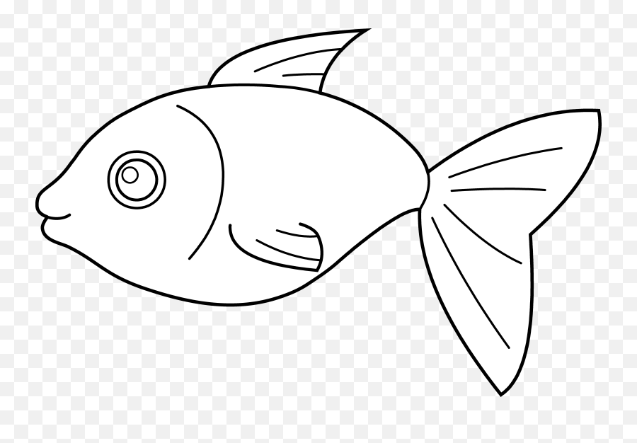 Fish Clipart Black And White - Simple Graphic Image Of Black Fish Emoji,Fish Clipart