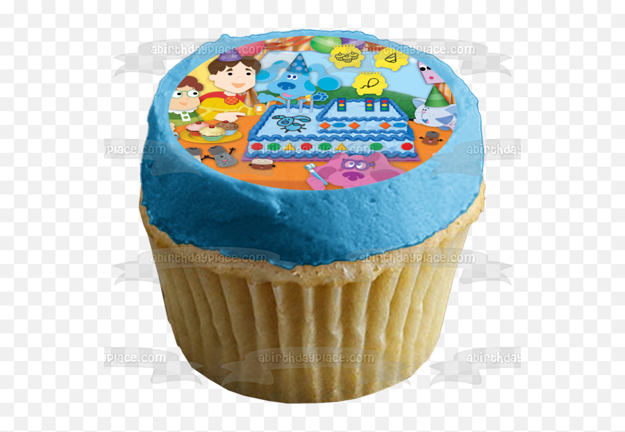 Blues Clues Happy Birthday Party Blue Steve Magenta Mailbox Joe Tickety Toc Cake Cupcakes Party Hats Balloons Edible Cake Topper Image Abpid01188 - A Birthday Place Emoji,Blue's Clues Logo