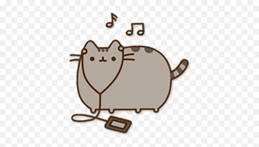 Pusheen Cat Music Stile Cute Sticker By Prioritessa - Pusheen Cat Playing Music Emoji,Pusheen Transparent Background