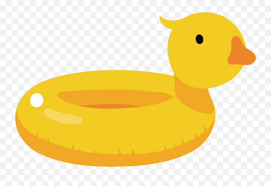 Transparent Yellow Duck Clipart - Swim Ring Cartoon Png Emoji,Clipart Ducky