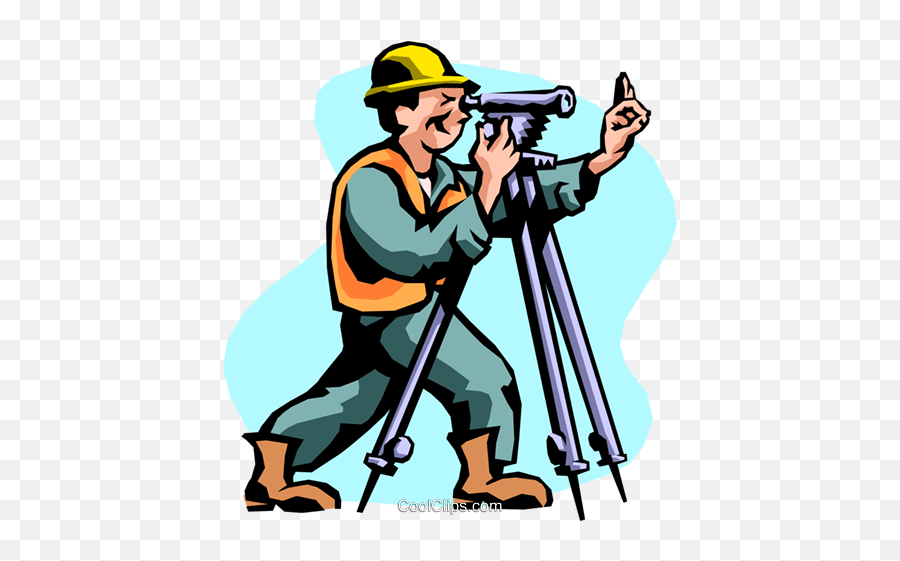 Surveyor Royalty Free Vector Clip Art - Surveying Clipart Emoji,Surveying Clipart