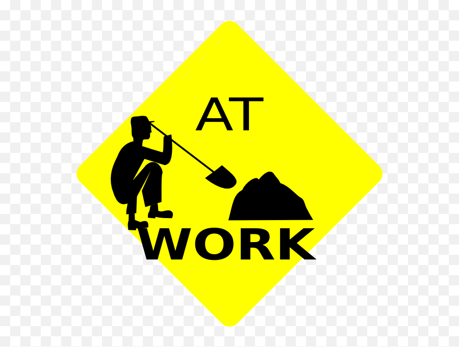 Work Black Yellow Sign Clip Art - Transparent Men At Work Logo Emoji,Work Clipart