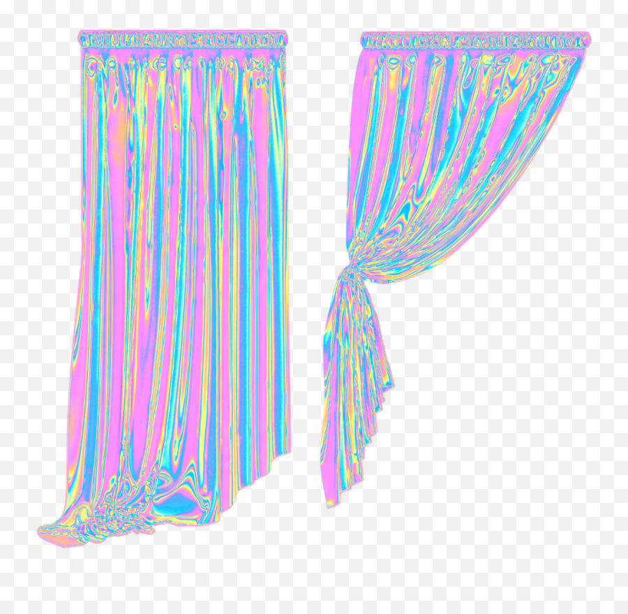 Sheer Curtain Png - Sheer Curtains Colorful Holo Emoji,Transparent Curtains