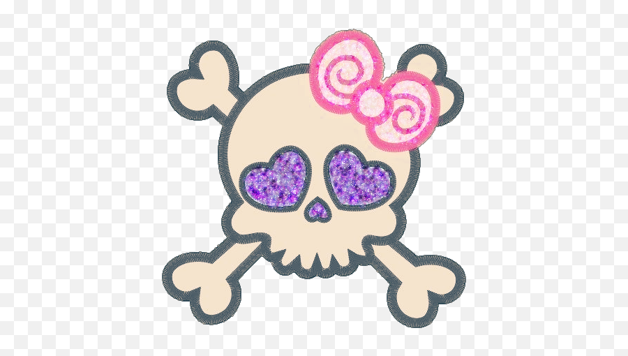 Skulls Crossbones Cute Girly Sticker By Emoji,Skull And Crossbones Transparent