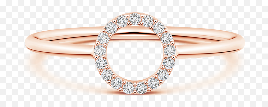 Round Lab Grown Diamond Open Circle Ring Emoji,Circle Ring Png