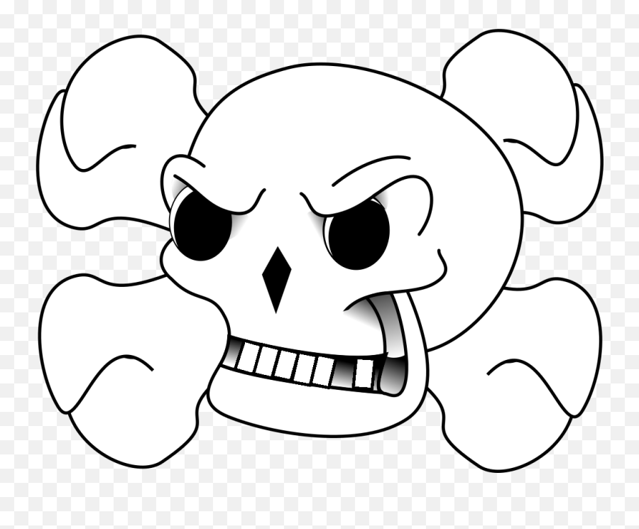 Free Clip Art And - Animasi Skull Emoji,Bones Clipart