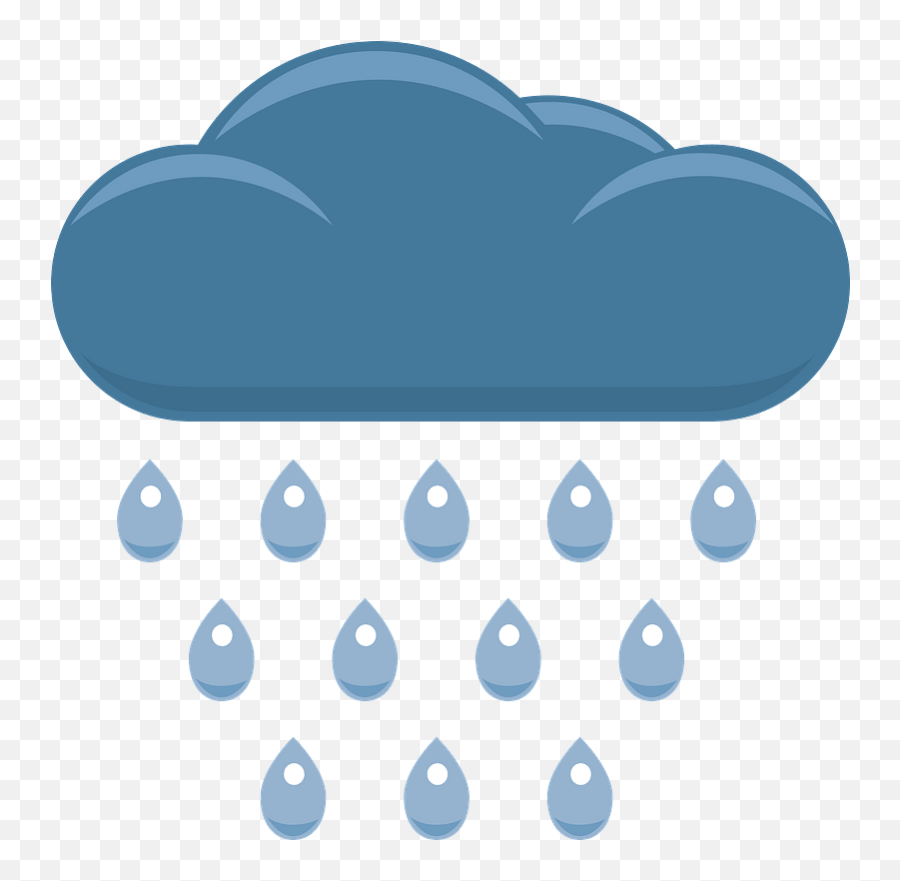 Cloud With Rain Clipart Free Download Transparent Png - Dot Emoji,Rain Clipart