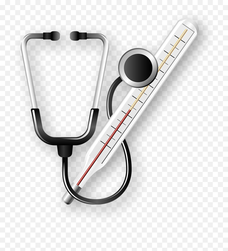 Medical Services - Doctor Thermometer Clipart Full Size Stethoscope And Thermometer Clipart Emoji,Thermometer Clipart
