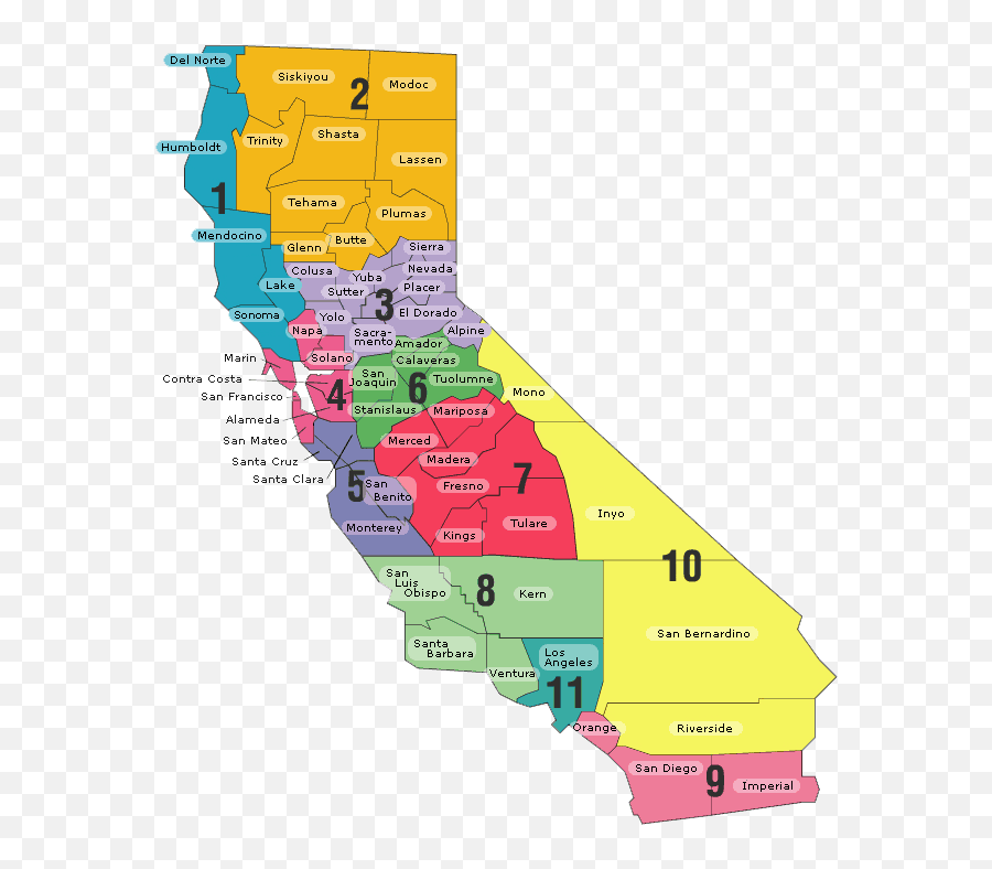 California - California School District Map Emoji,California Map Png