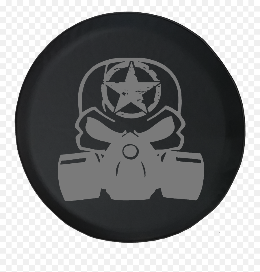 Jeep Wrangler Tire Cover With Punisher Skull Gas Mask Wrangler Jk Tj Yj - Mitsubishi Stickers For Cars Emoji,Gas Mask Logo
