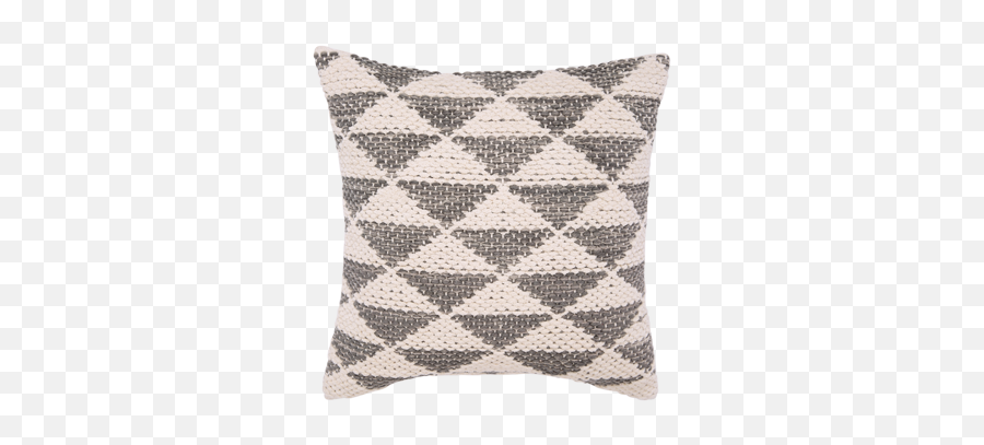 Black White Cushion - Flat Knit Triangle Script Decorative Emoji,Triangle Transparent Background